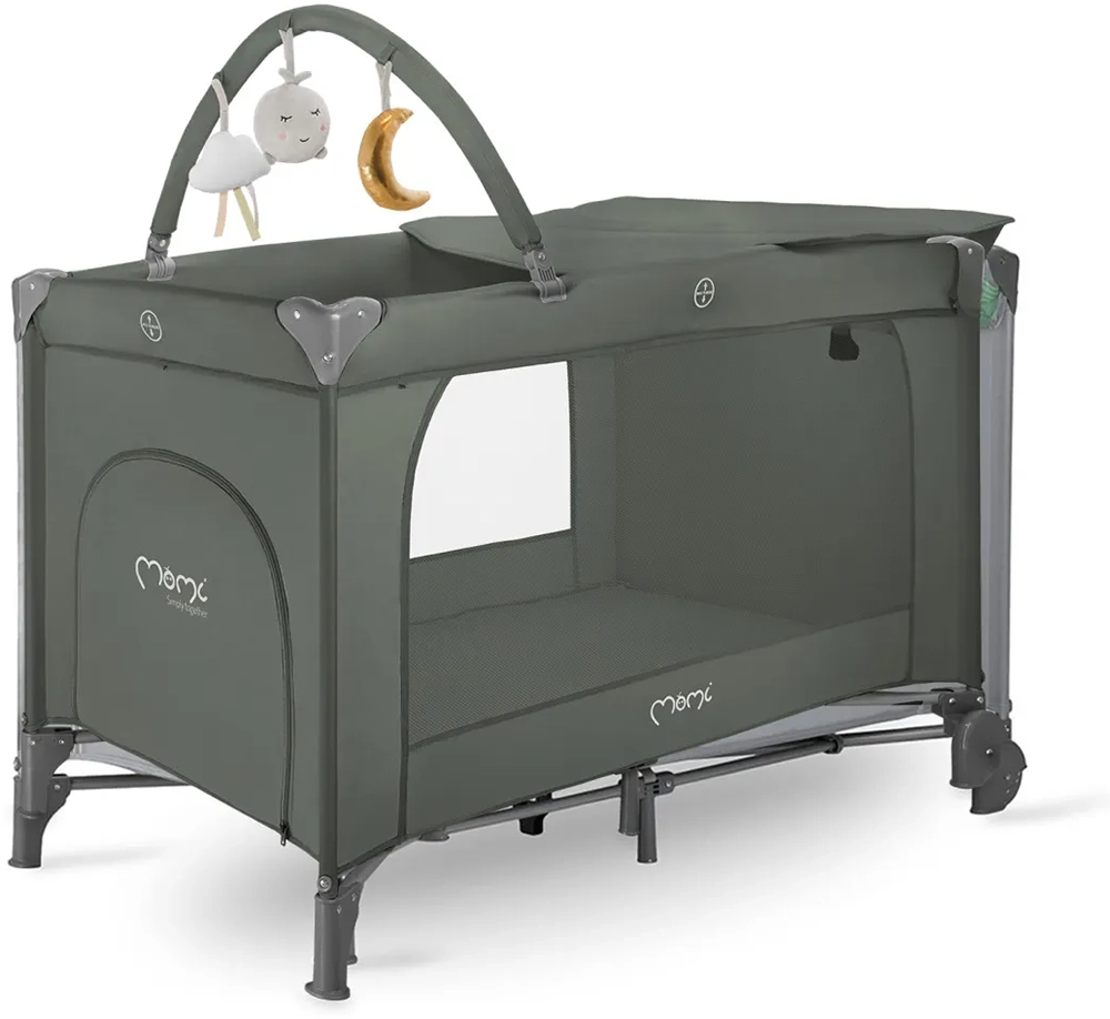 Дитячий манеж MoMi BELOVE PLUS dark green