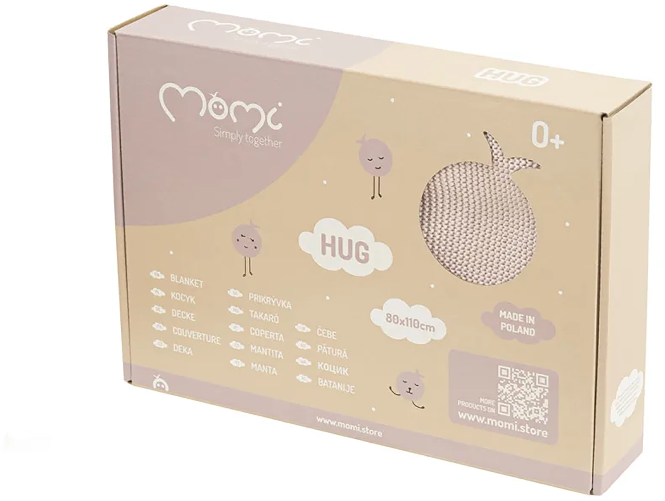 Плед дитячий MoMi HUG Pink
