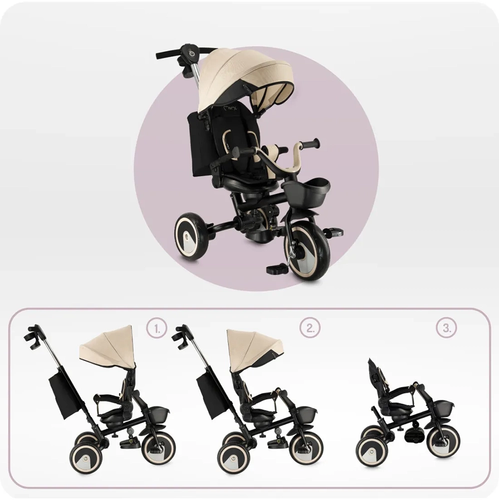 Триколісний велосипед 3 в1 MoMi IVI beige 