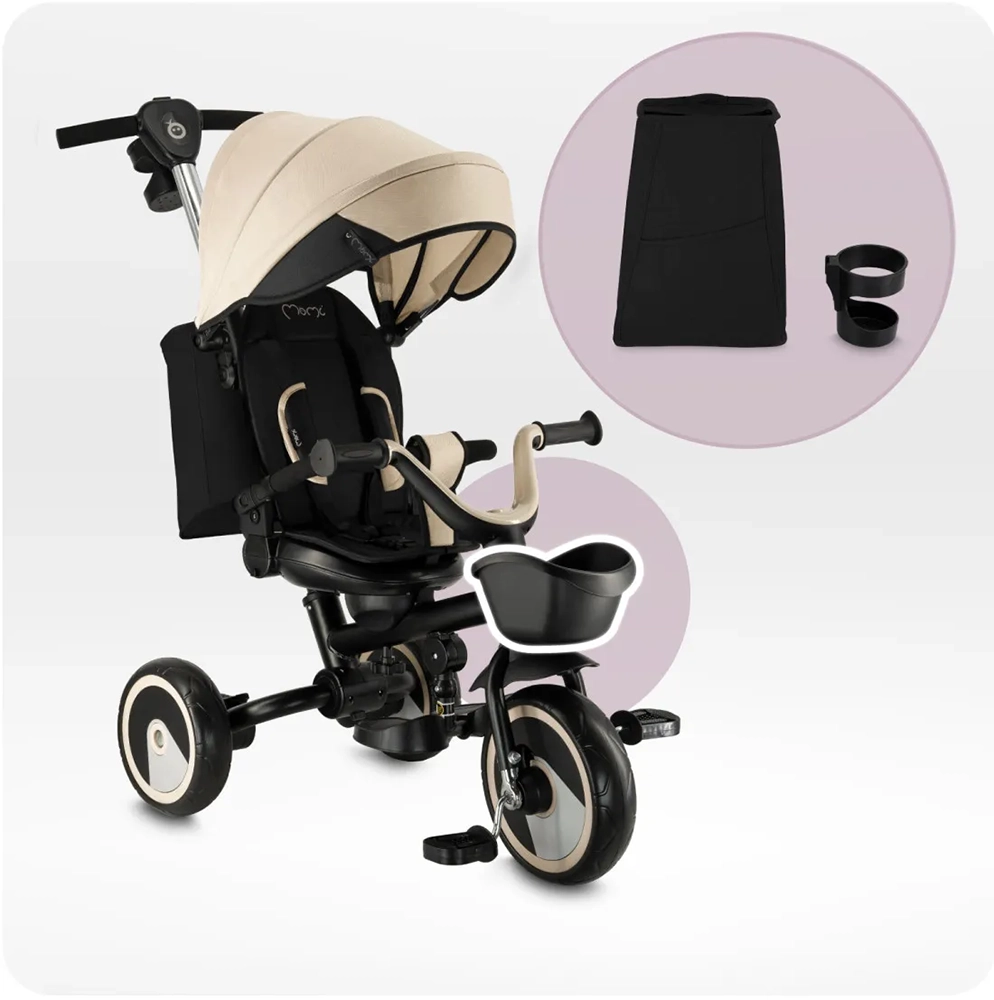 Триколісний велосипед 3 в1 MoMi IVI beige 