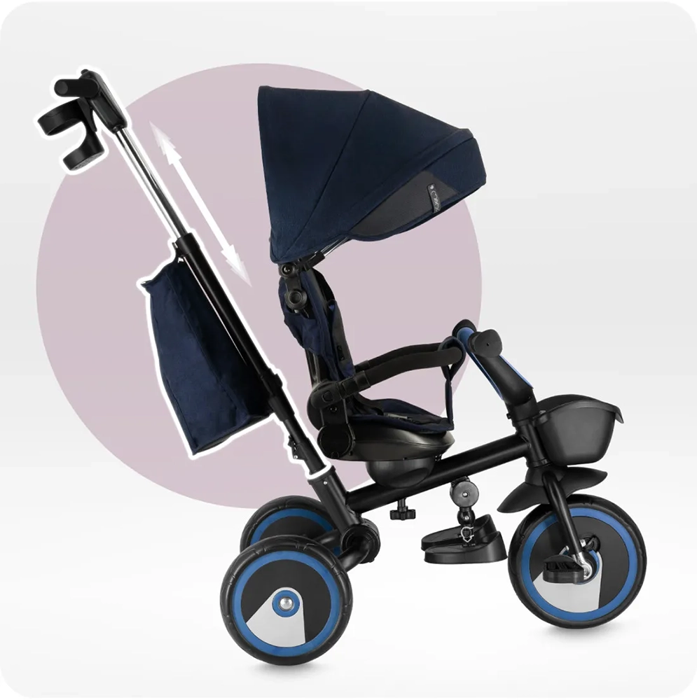 Триколісний велосипед 3 в 1 MoMi IVI navy blue