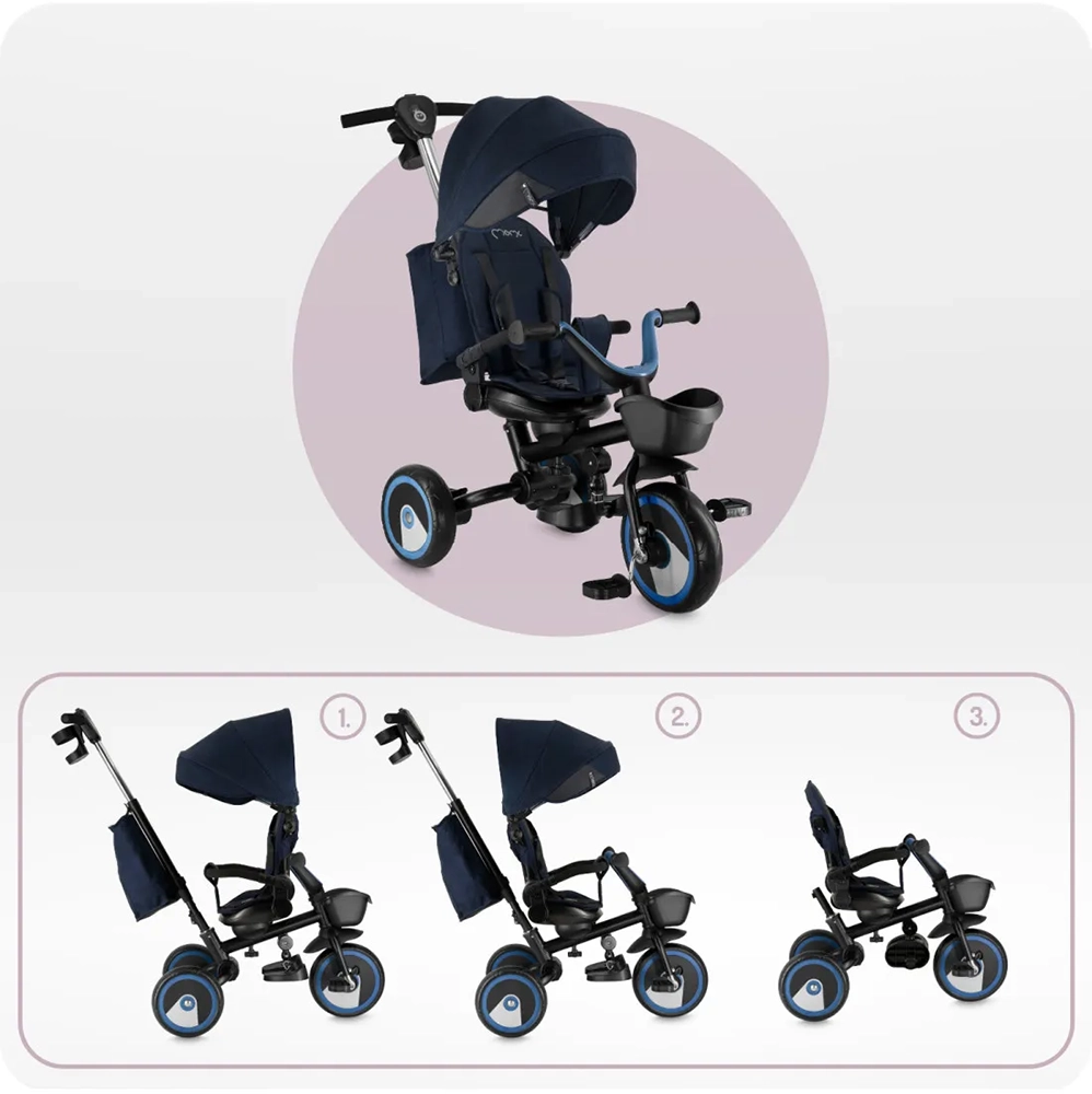 Триколісний велосипед 3 в 1 MoMi IVI navy blue