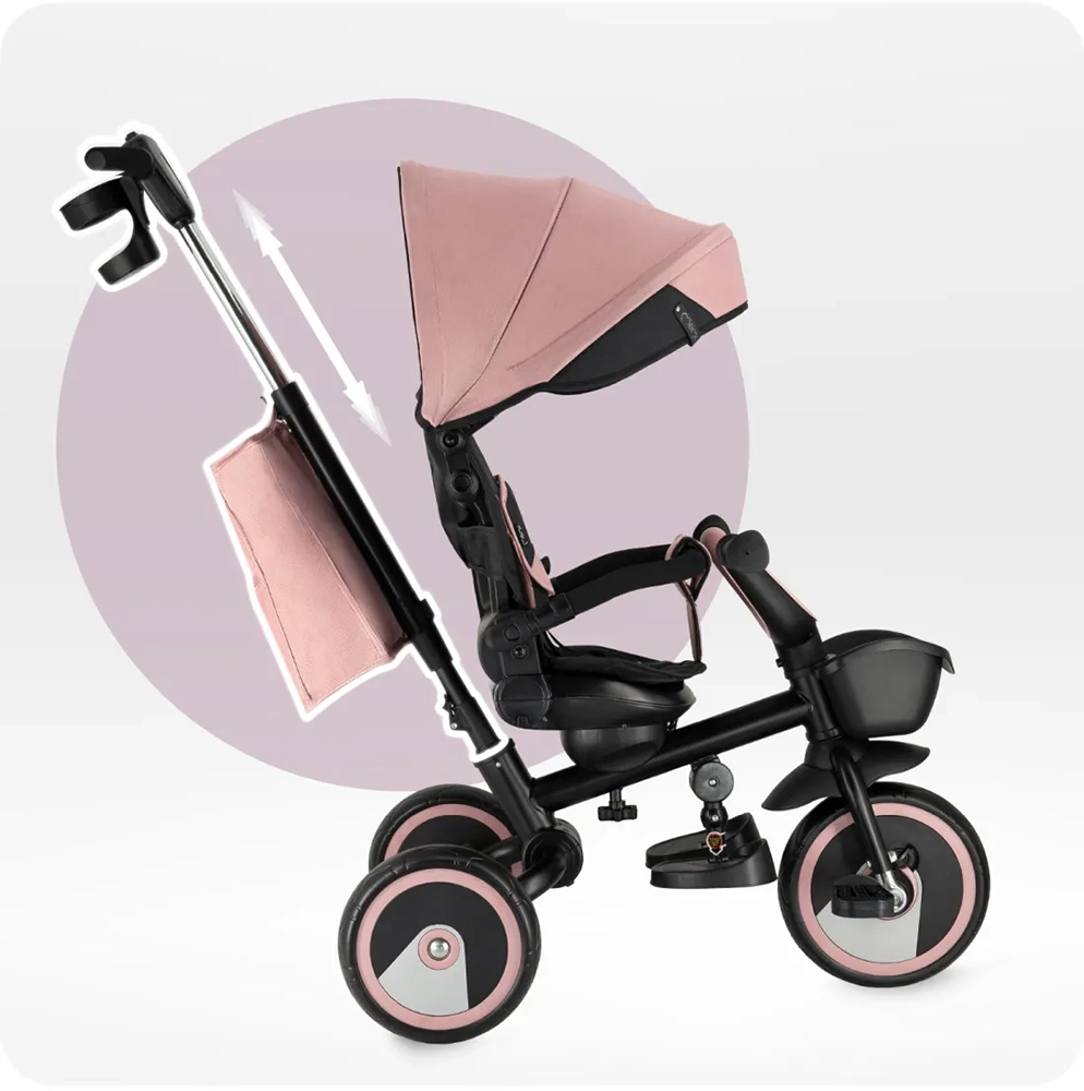 Триколісний велосипед 3 в 1 MoMi IVI pink