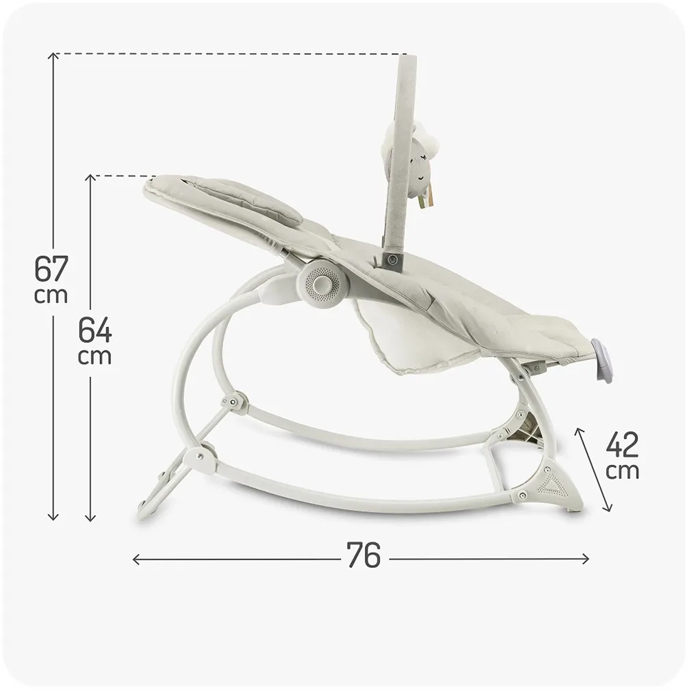 Шезлонг MoMi LAPIS light gray