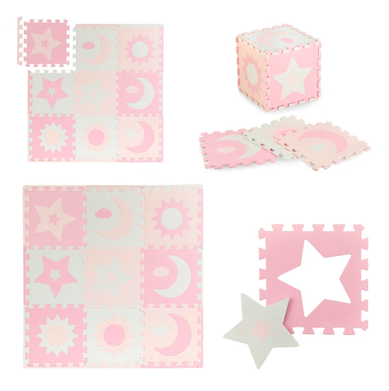 Килимок-пазл MoMi NEBE pink (90 x 90 см)
