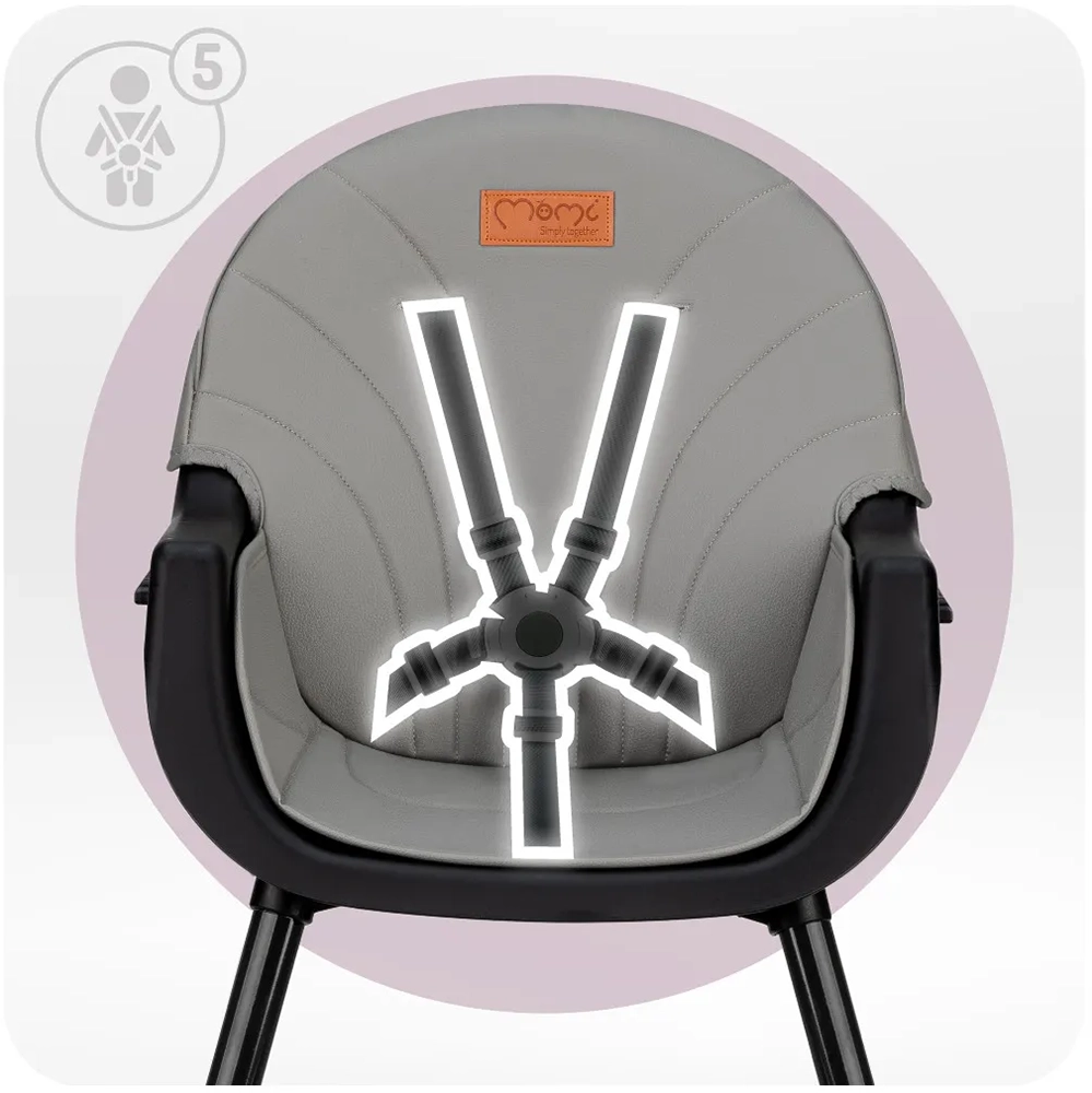 Стільчик для годування MoMi REKI black