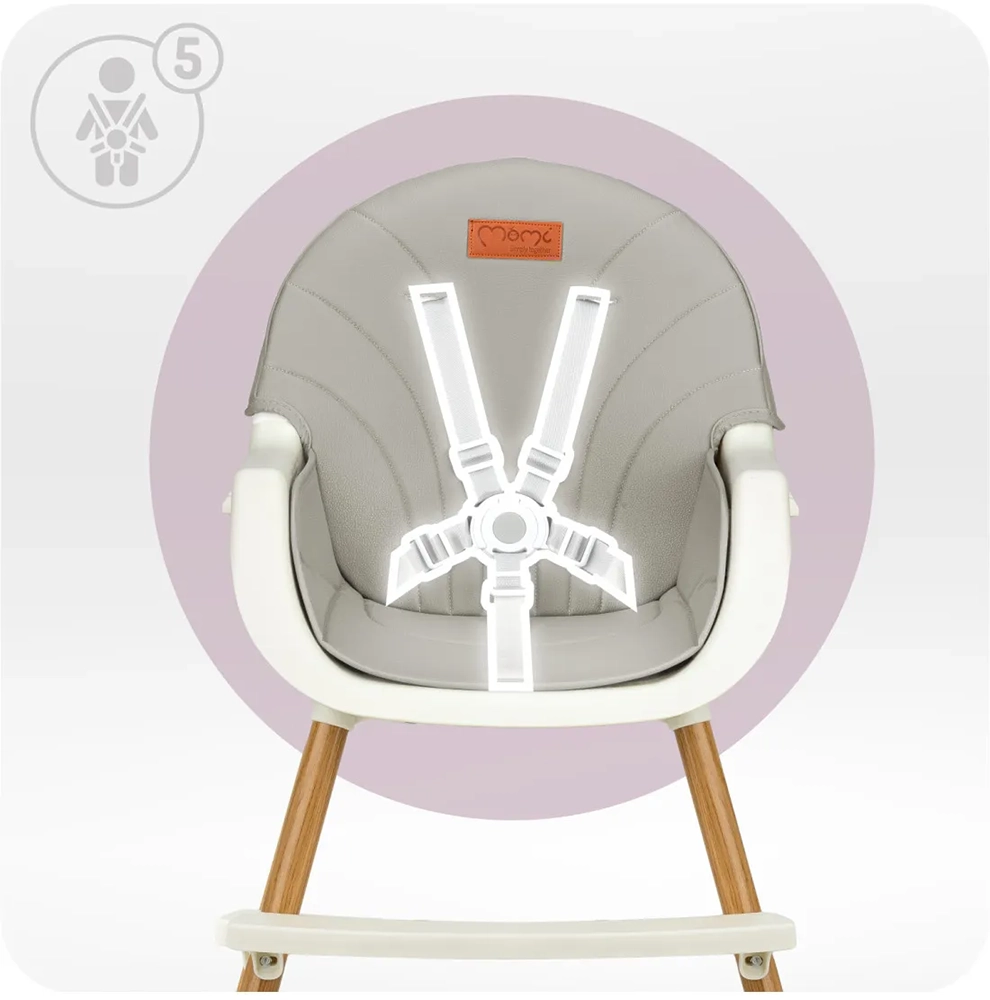 Стільчик для годування MoMi REKI grey