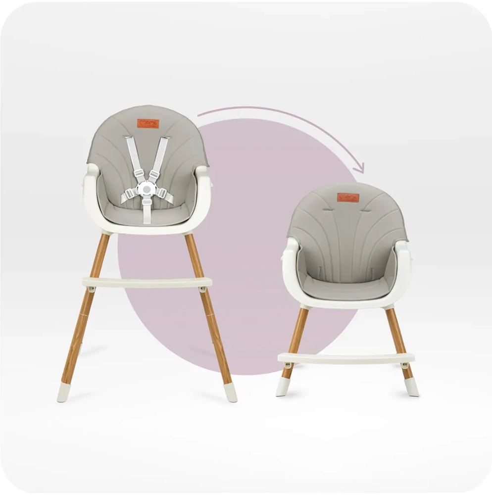 Стільчик для годування MoMi REKI grey
