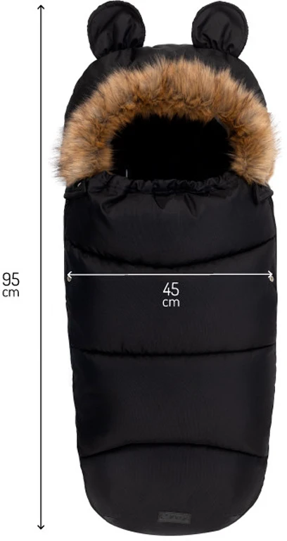 Зимовий конверт MoMi Sleeping bag black