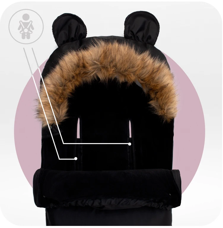 Зимовий конверт MoMi Sleeping bag black