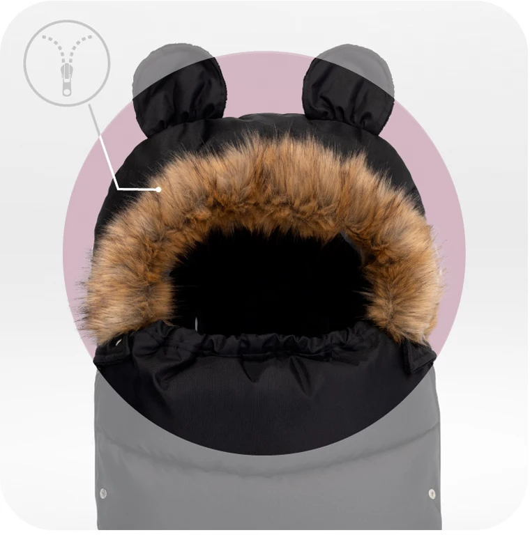 Зимовий конверт MoMi Sleeping bag black