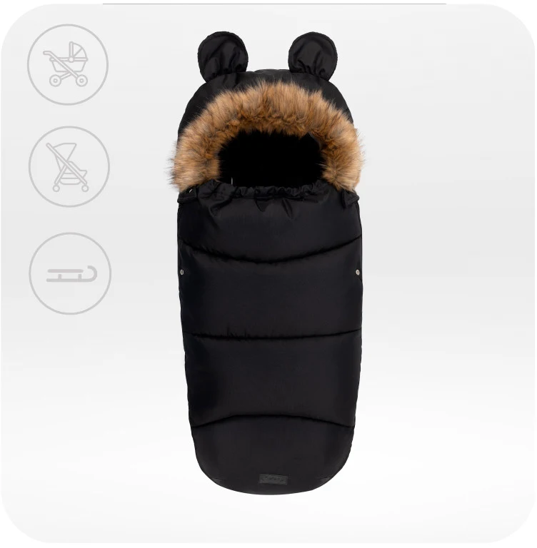 Зимовий конверт MoMi Sleeping bag black