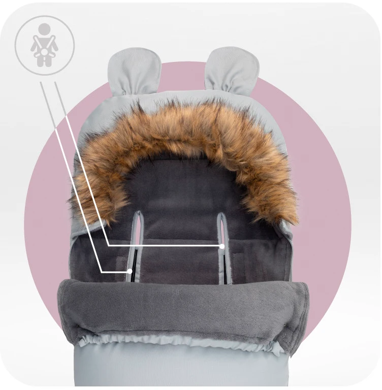 Зимовий конверт MoMi Sleeping bag gray