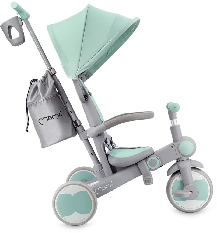 Дитячий триколісний велосипед 4 у 1 MoMi SOLIVIA green