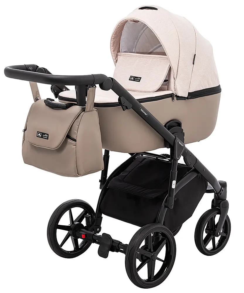Детская коляска 2 в 1 Adamex Nola PS-160 бежевый / капучино