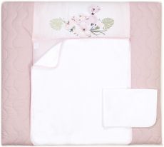 Пеленальний матрац 72х80 см Baby Veres Flamingo pink, 0-12 міс, 100% бавовна, 1 пелюшка водонепроникна