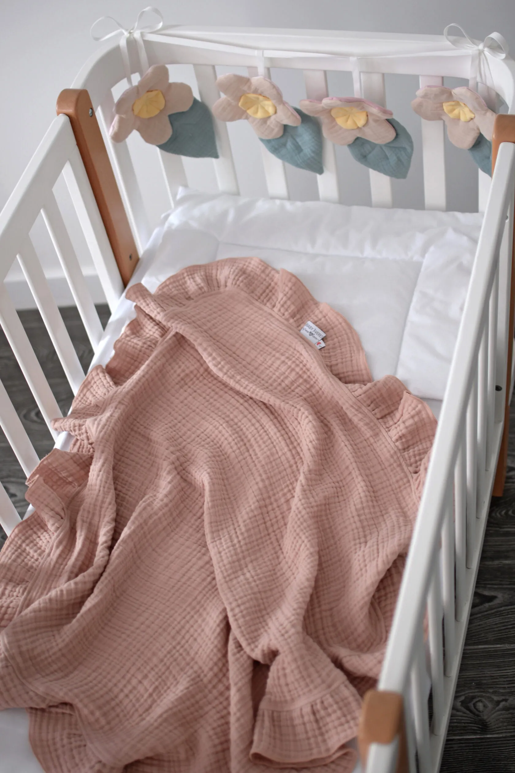Плед Baby Veres Муслін Гранат 80х80