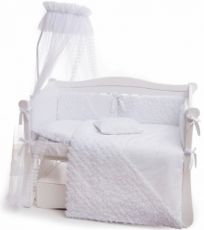 Постельный комплект 7 эл Twins Romantic Ballet 4024-R-008, white, 120 × 60 см, Сатин