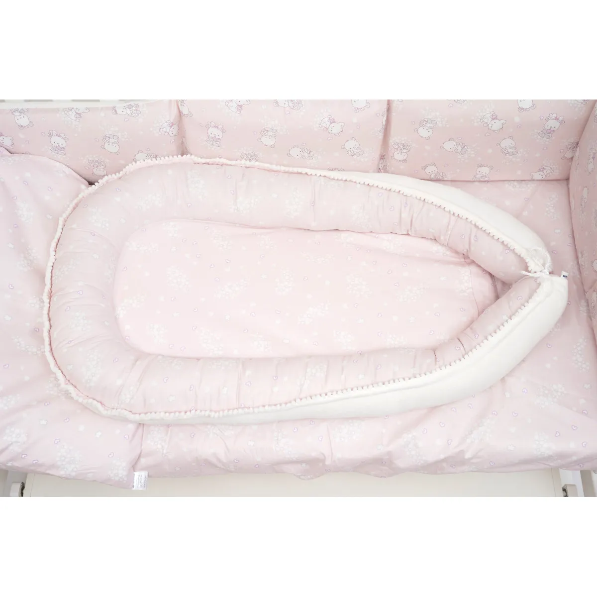 Постільний комплект 8 ел Twins BE HAPPY з пледом 4078-TBH-08, baby pink