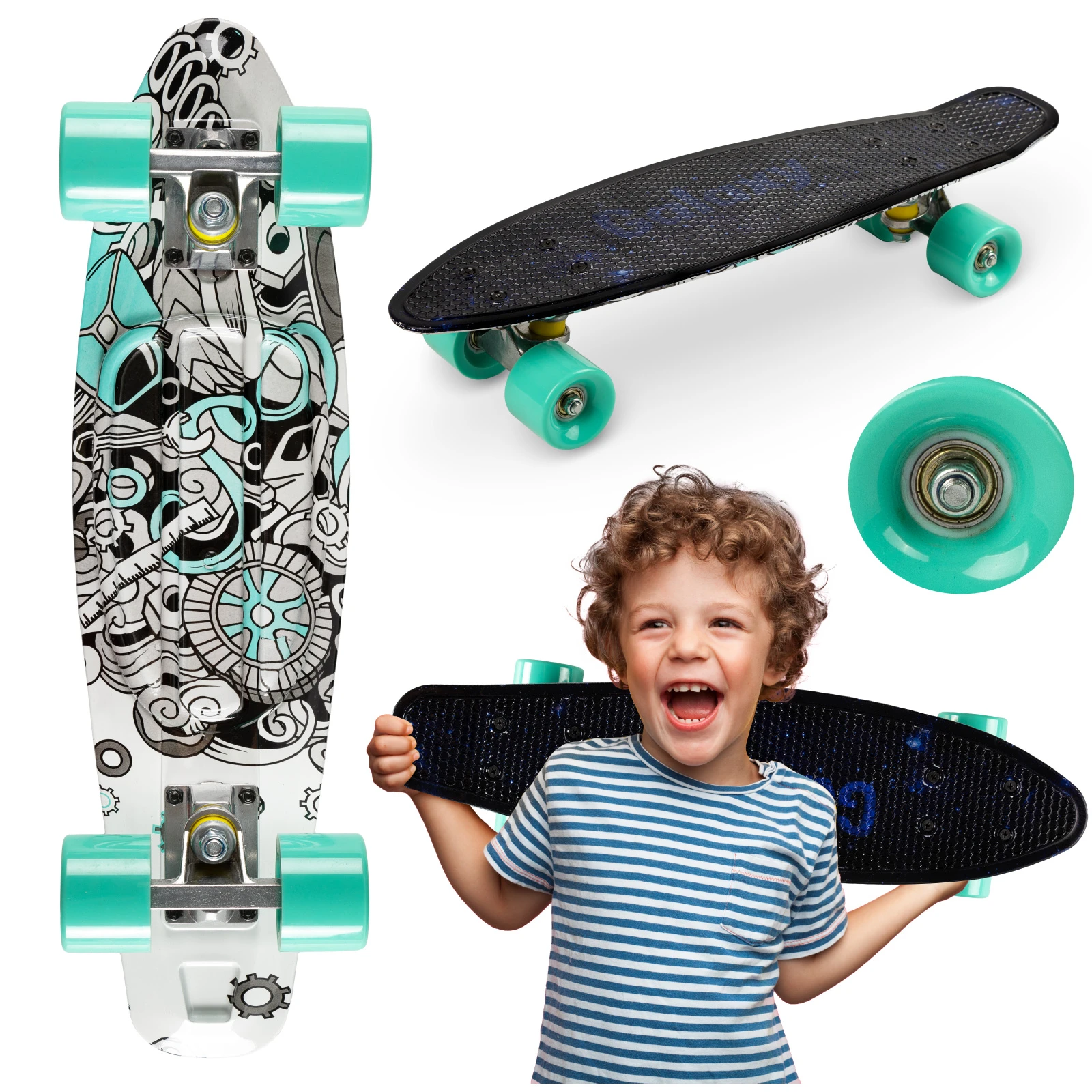 Скейтборд QKIDS GALAXY Navy Blue