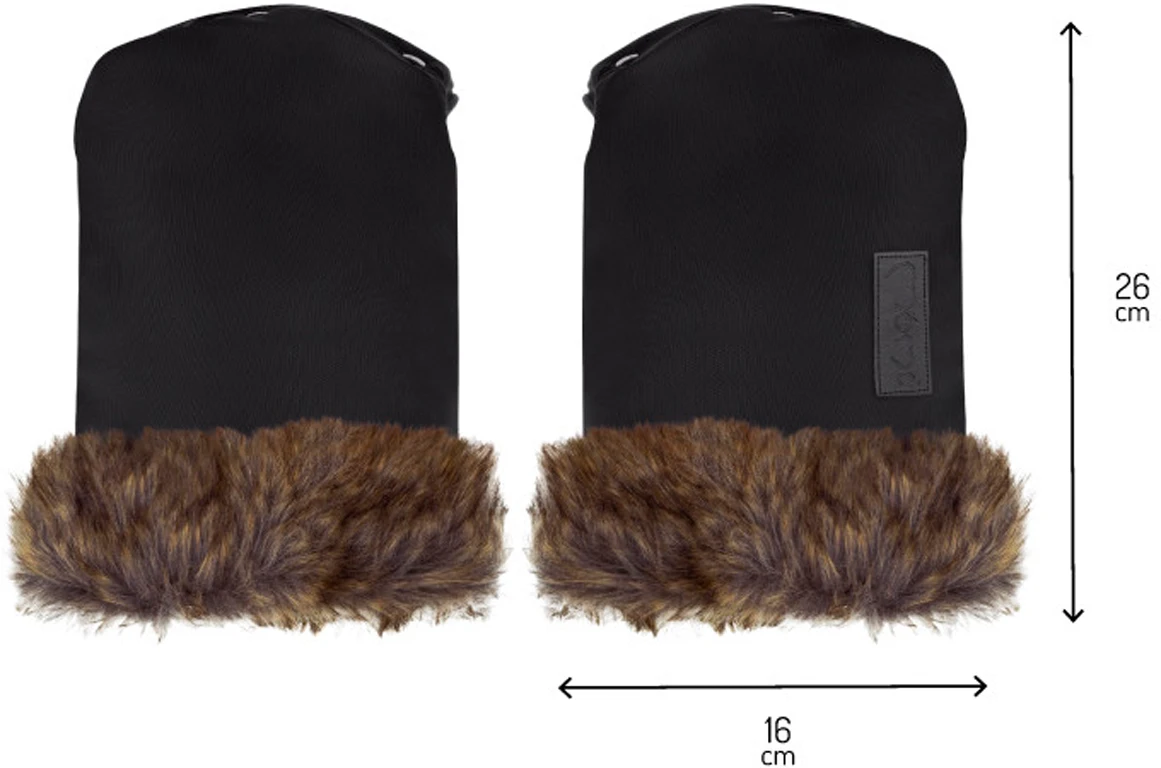 Рукавиці для коляски MoMi Muffins black