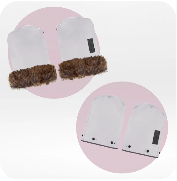 Рукавиці для коляски MoMi Muffins grey