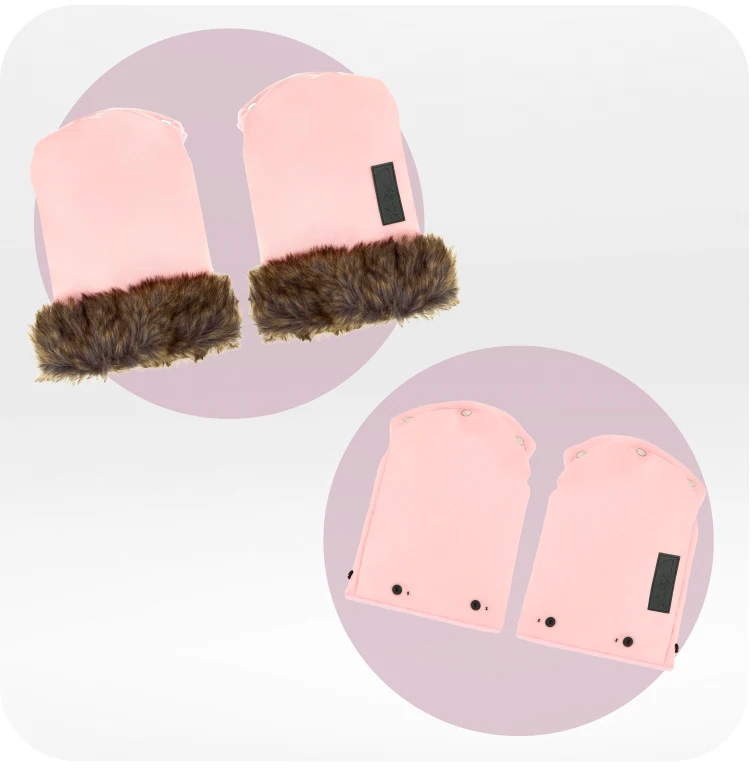 Рукавиці для коляски MoMi Muffins pink