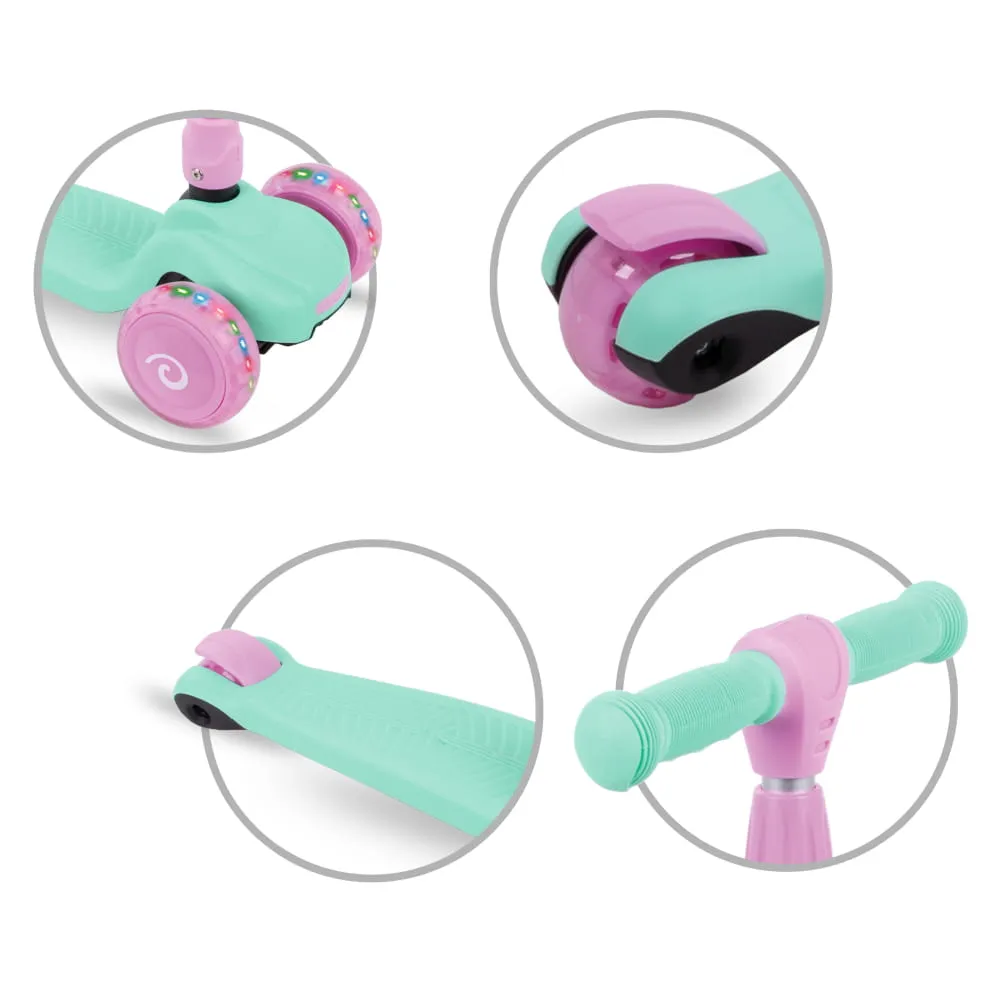 Трехколесный самокат Kidwell Jax Mint/Pink