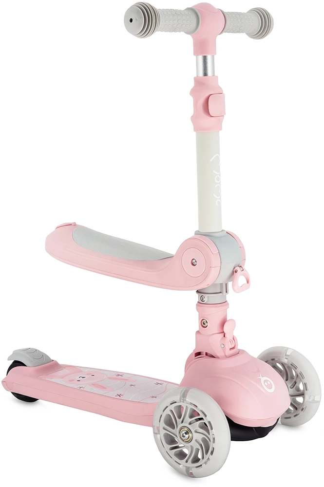 Самокат MoMi DEBE 2 в 1 pink