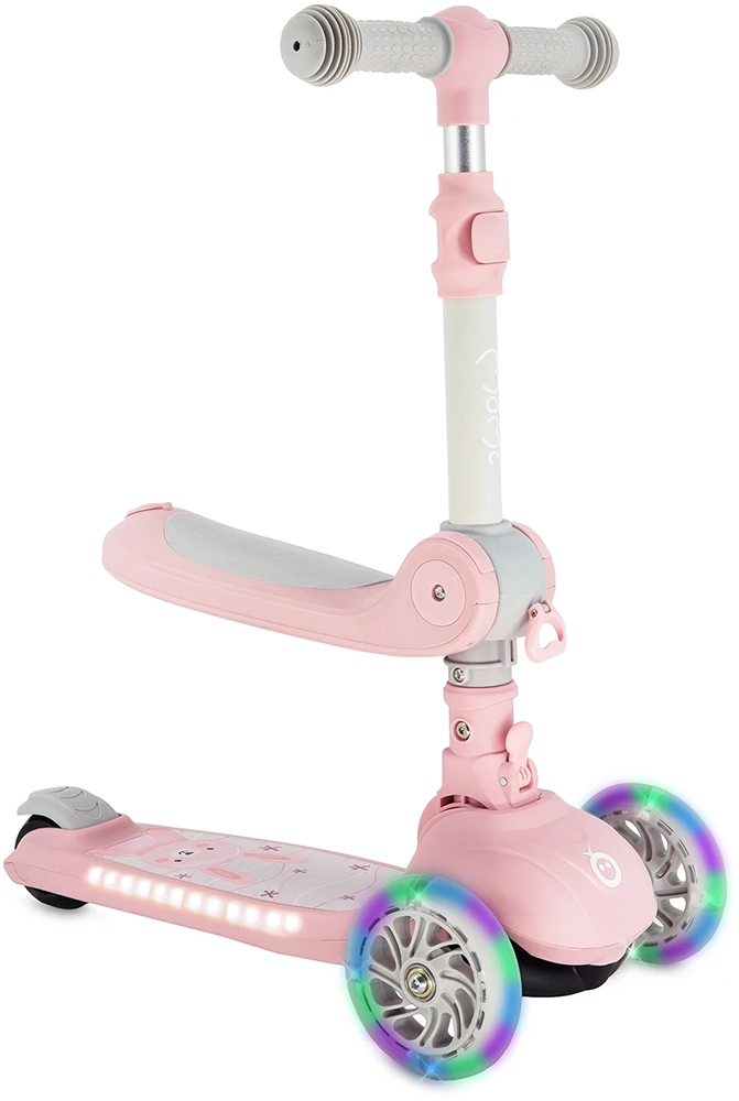 Самокат MoMi DEBE 2 в 1 pink