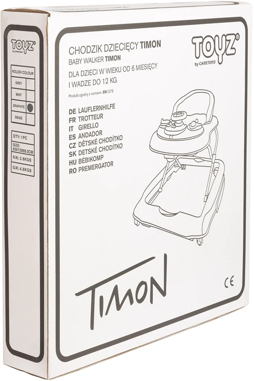 Ходунки 2 в 1 Сaretero Toyz Timon Graphite
