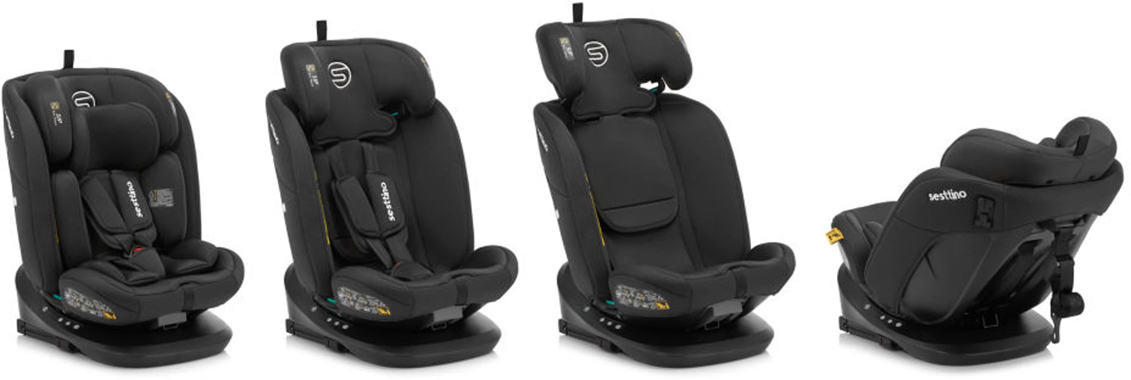 Автокресло Sesttino Oktagon Pro Black 40-150 см (0-36кг)