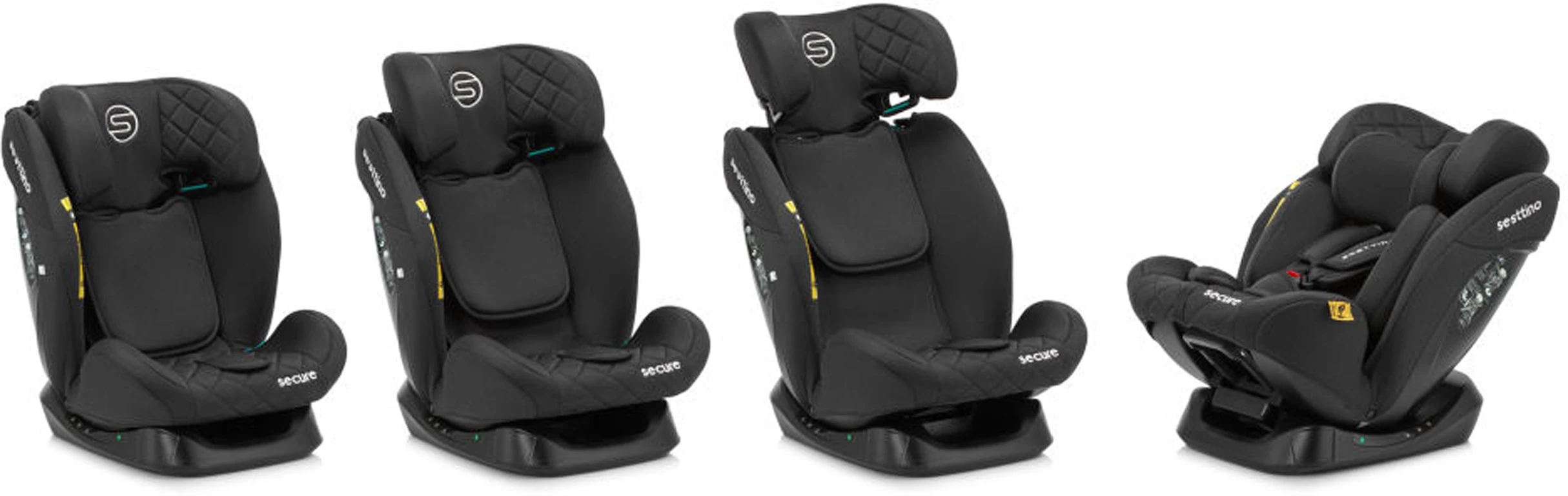 Автокресло Sesttino Secure Pro Black 40-150 см (0–36 кг)