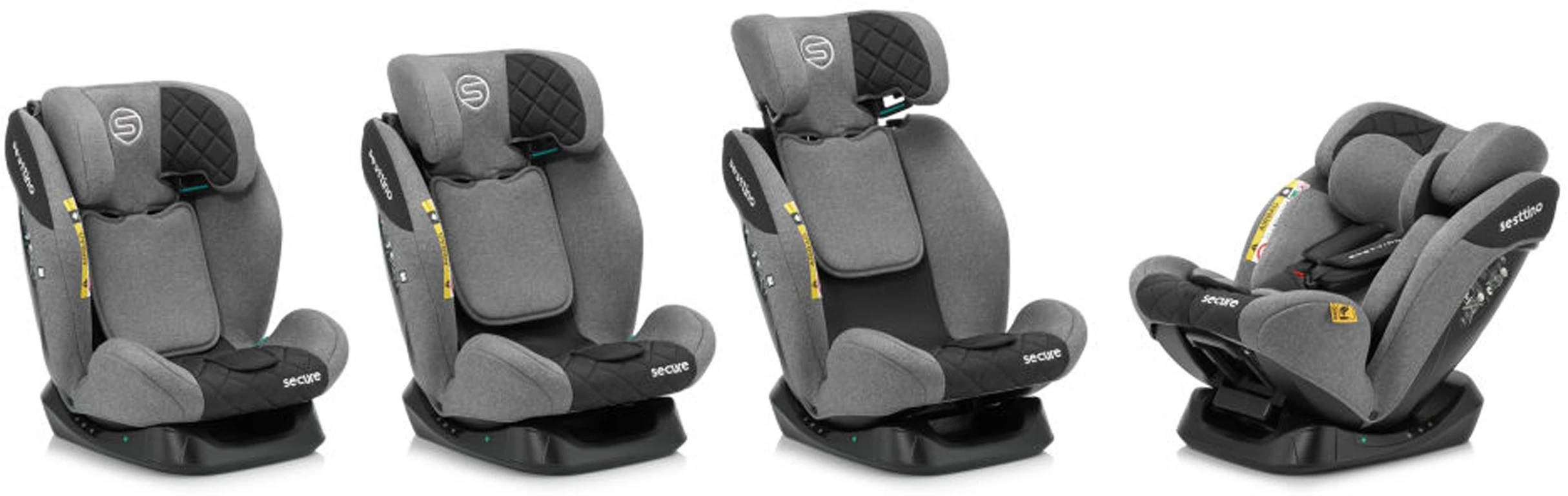 Автокрісло Sesttino Secure Pro Gray 40–150 см (0–36 кг)