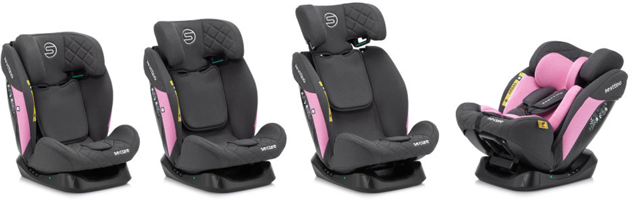 Автокресло Sesttino Secure Pro Pink 40–150 см (0–36 кг)