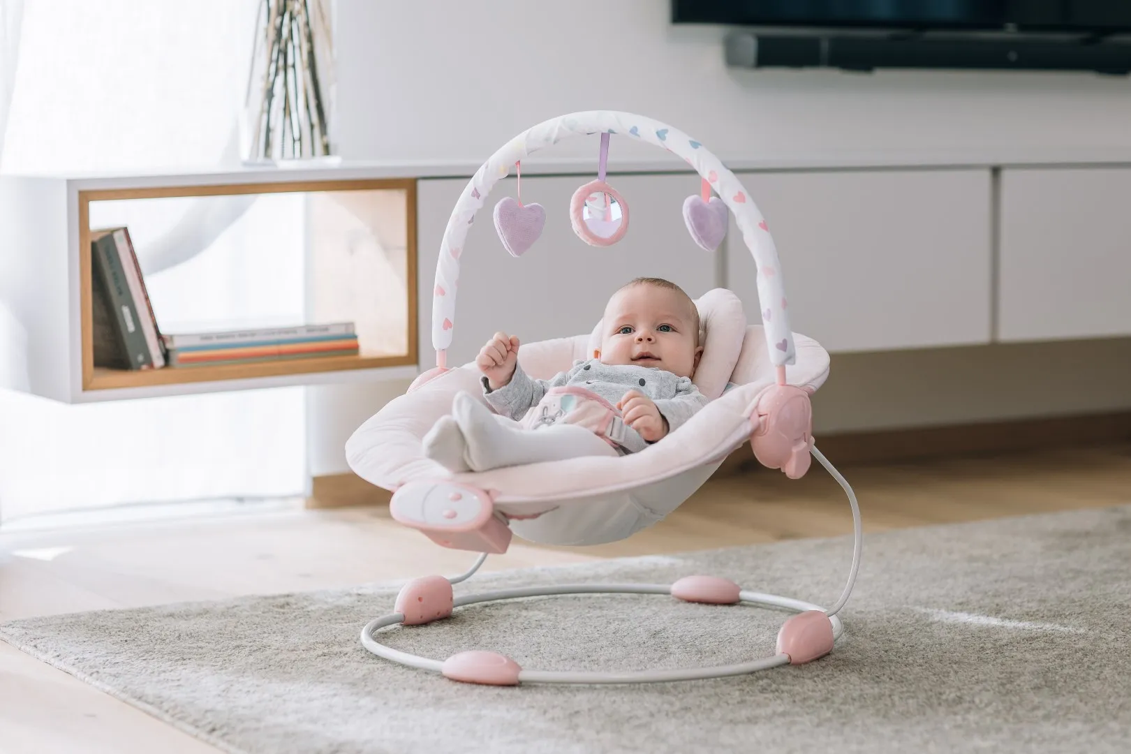Шезлонг FreeON Rest`n`Play Pink