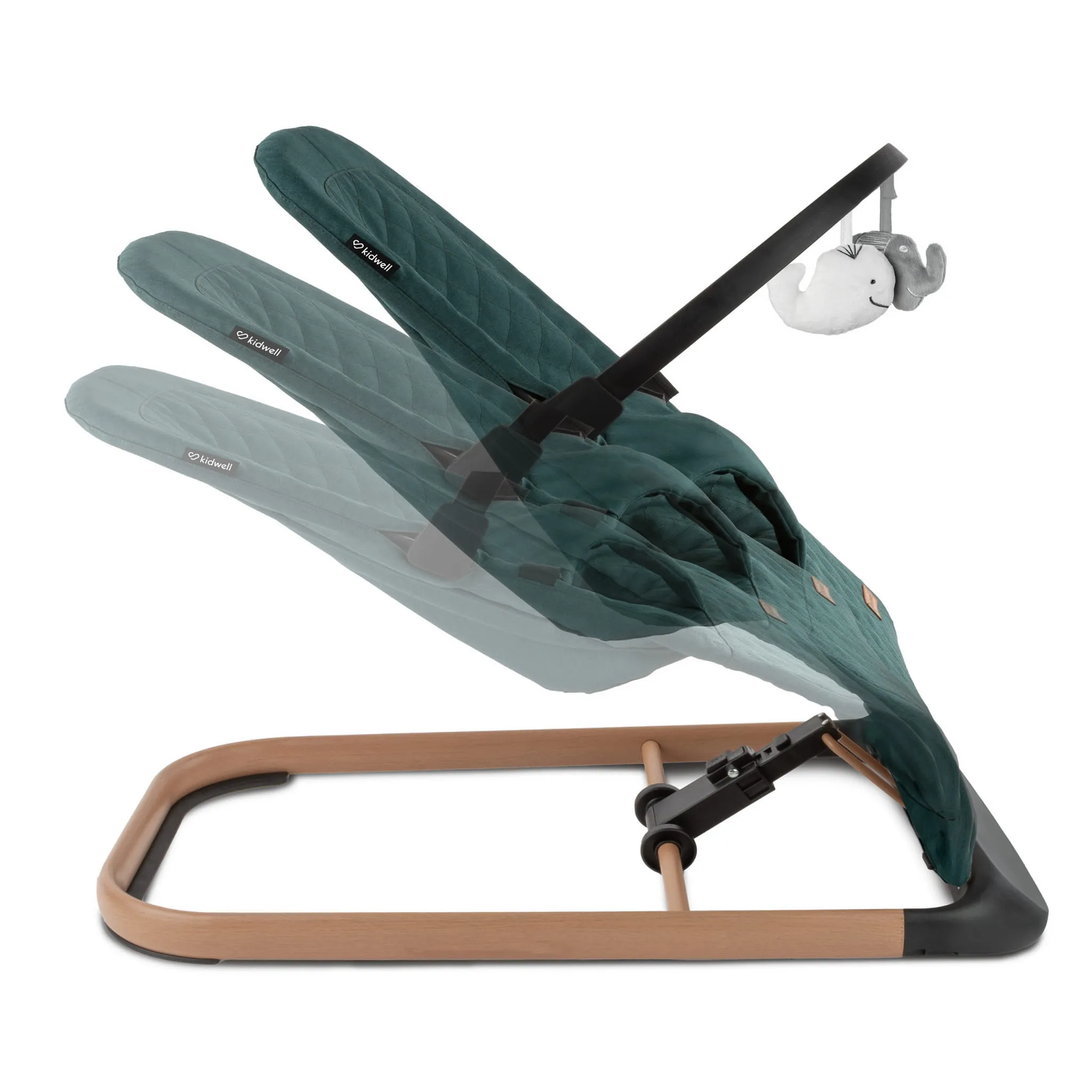 Шезлонг Kidwell Laro Green/Wooden