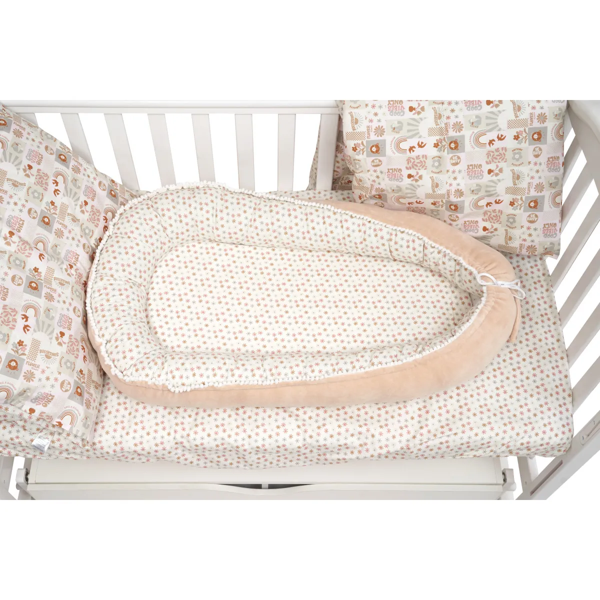 Змінна постіль 4 ел Twins BE HAPPY (поплін преміум) 3078-TBH-02, beige