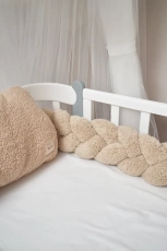 Бампер - косичка Twins 3-х прядна 120 см Teddy 2020-K3T120-02, beige