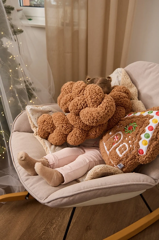 Бампер - косичка Twins 3-х прядна 120 см Teddy 2020-K3T120-07, brown