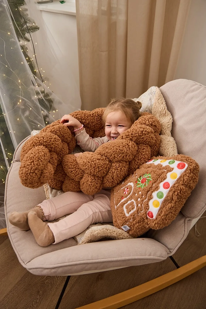Бампер - косичка Twins 3-х прядна 120 см Teddy 2020-K3T120-07, brown