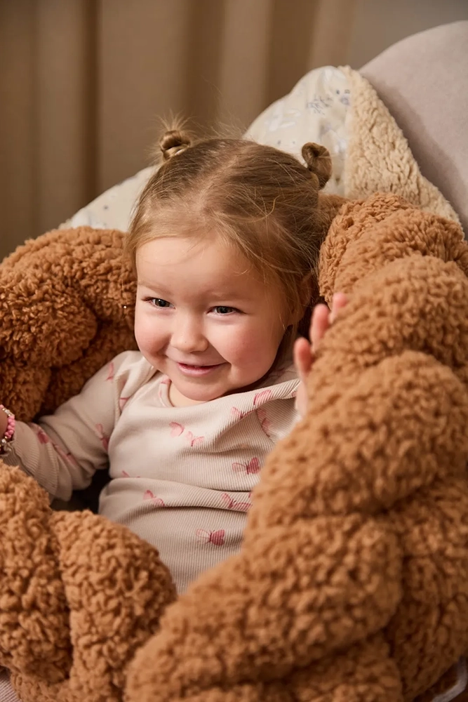 Бампер - косичка Twins 3-х прянная 120 см Teddy 2020-K3T120-07, brown