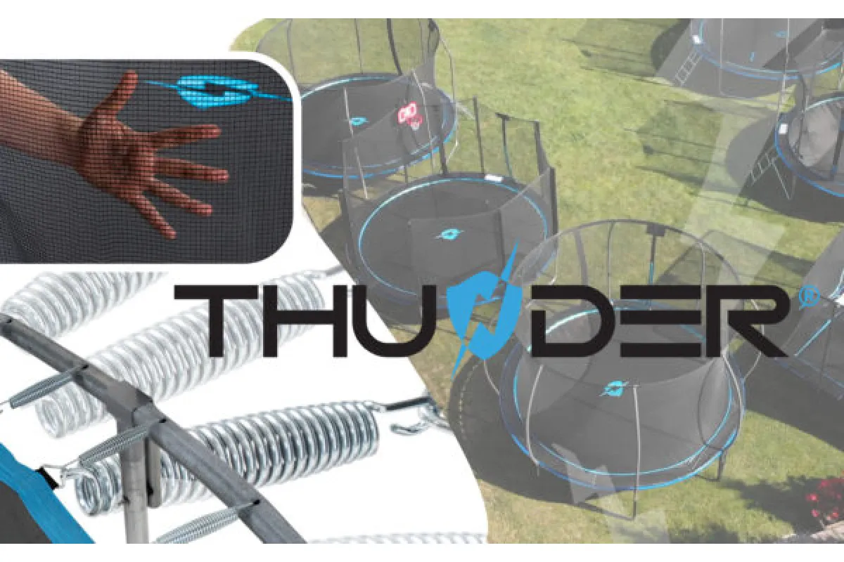 Батут THUNDER OUTSIDE PRO 12FT-366 см блакитний