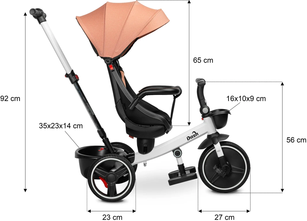 Дитячий триколісний велосипед Toyz Dash Grey