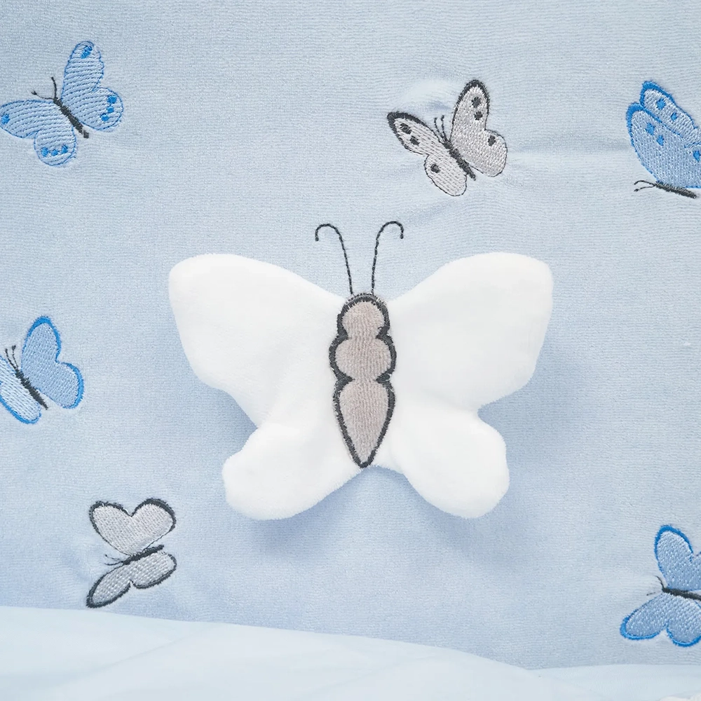 Постільний комплект 7 ел Twins Butterfly 4075-TB-04, блакитний