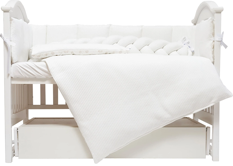Постельный комплект 7 эл. Twins Cotton 4077-TC-01, white