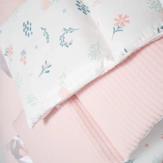 Постельный комплект 7 эл. Twins Cotton 4077-TC-08, baby pink
