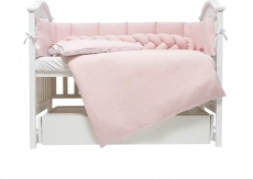 Постельный комплект 7 эл. Twins Cotton 4077-TC-08, baby pink