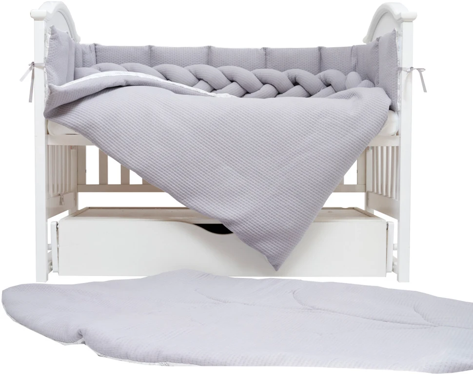 Постільний комплект 7 ел Twins Cotton 4077-TC-10, grey