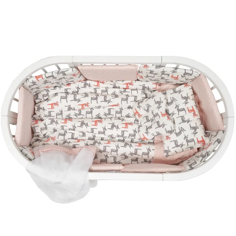 Постельный комплект 8 эл. Twins Dolce Limited 4060-DL-020, Бемби коралл